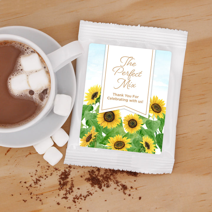Hot Cocoa Wedding Favors, Wedding Favor Cocoa, Sunflower Themed Hot Chocolate