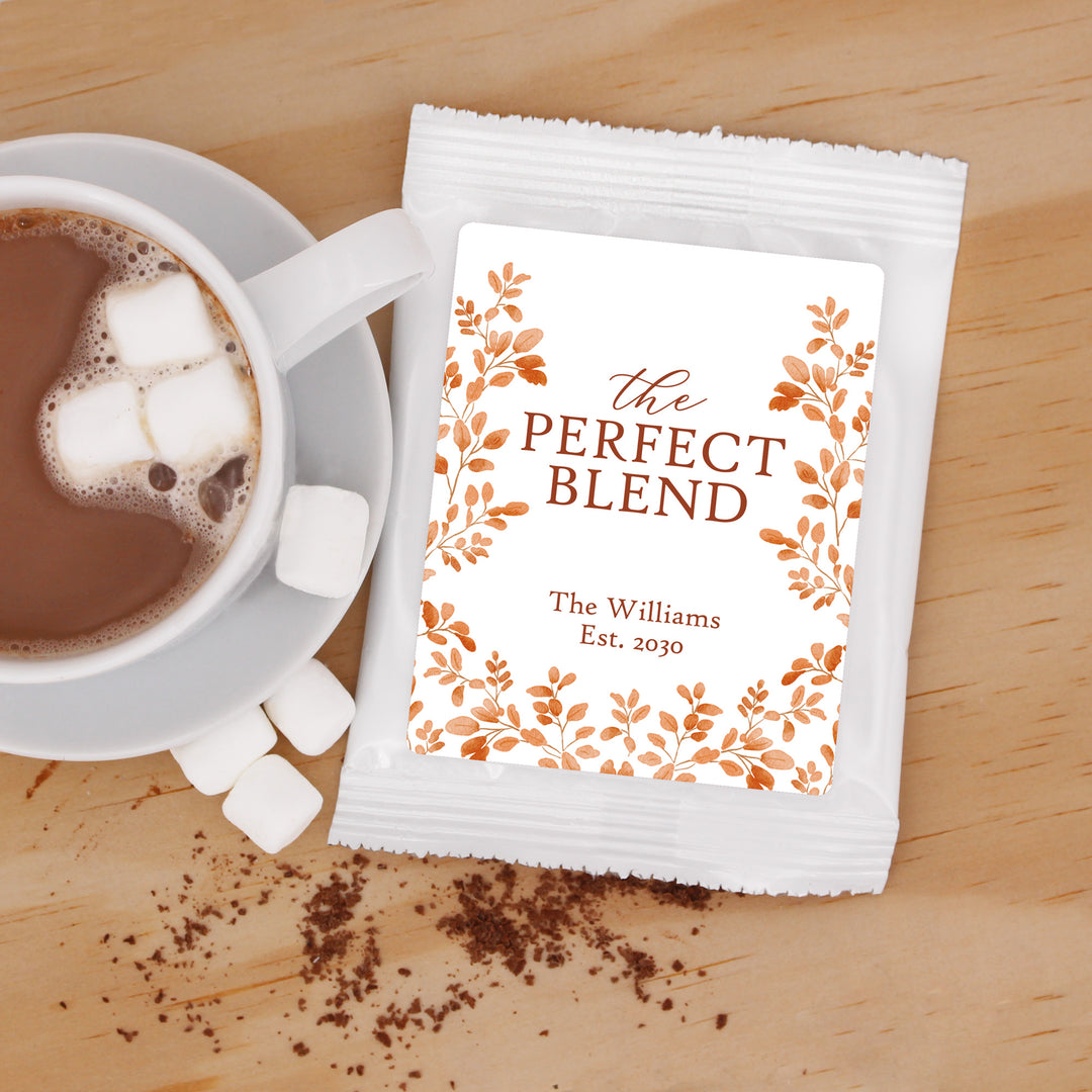 Hot Chocolate Wedding Favors, Hot Cocoa Bridal Shower Favors, Autumn Leaves, The Perfect Blend