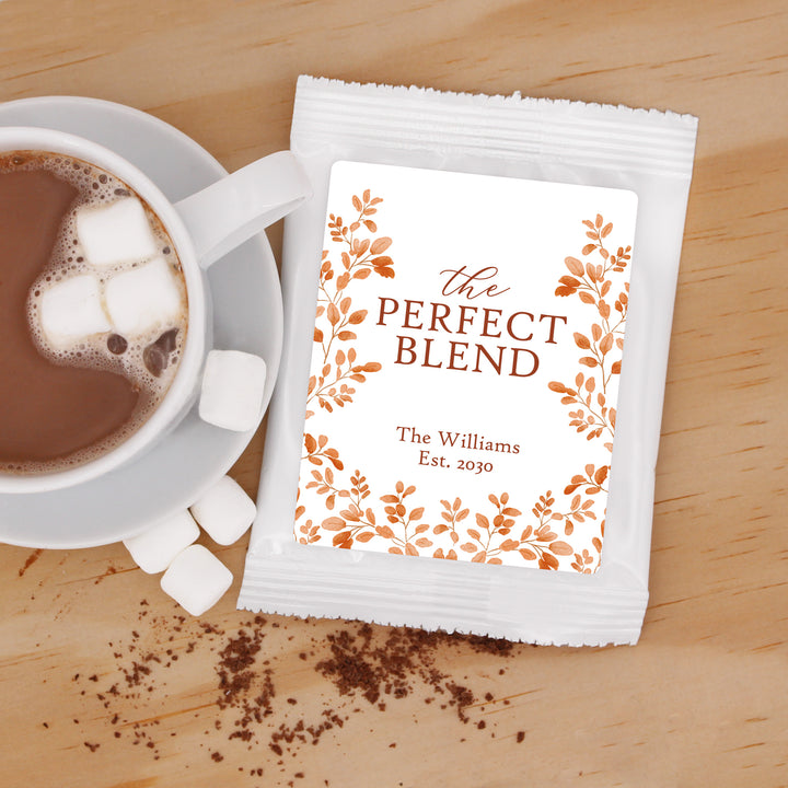 Hot Chocolate Wedding Favors, Hot Cocoa Bridal Shower Favors, Autumn Leaves, The Perfect Blend