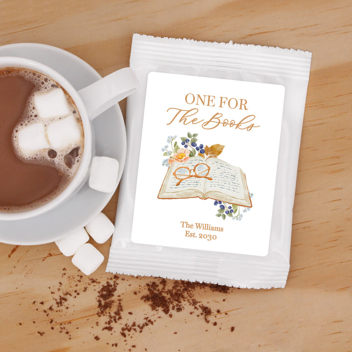 Cocoa Bridal Shower Favors, One for the Books, Book Theme Party