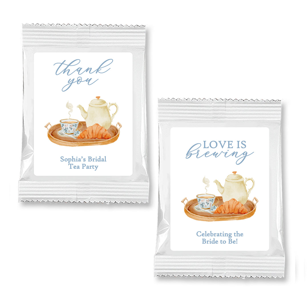 Cocoa Bridal Shower Favors, Personalized Hot Chocolate, Bridal Brunch, Bridal Shower Tea Tray