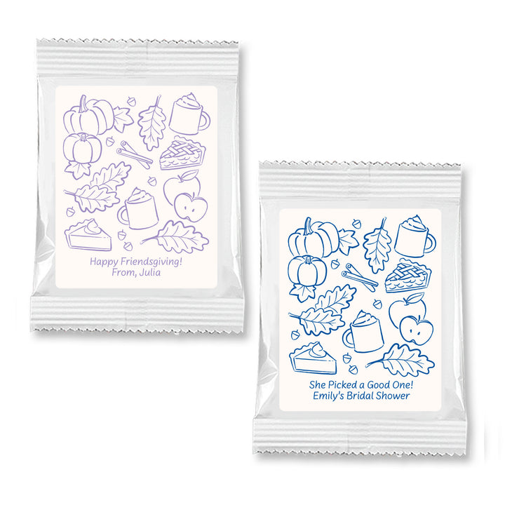 Fall Doodle Hot Chocolate Favors, Bridal Shower, Wedding Cocoa, Baby Shower, Friendsgiving