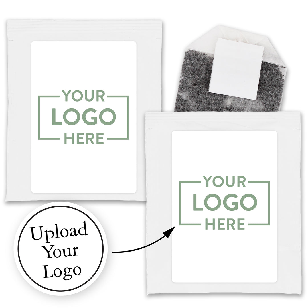 Promotional Tea Bags, Tea Favors, Logo Design, Favors for Guests in Bulk, Corporate Giveaways