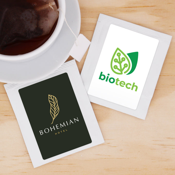 Promotional Tea Bags, Tea Favors, Logo Design, Favors for Guests in Bulk, Corporate Giveaways