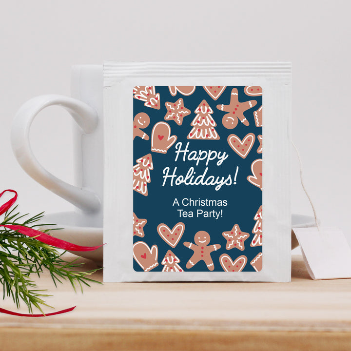 Personalized Christmas Tea Favors, Gingerbread Cookies