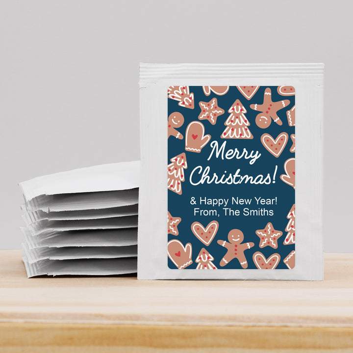 Personalized Christmas Tea Favors, Gingerbread Cookies