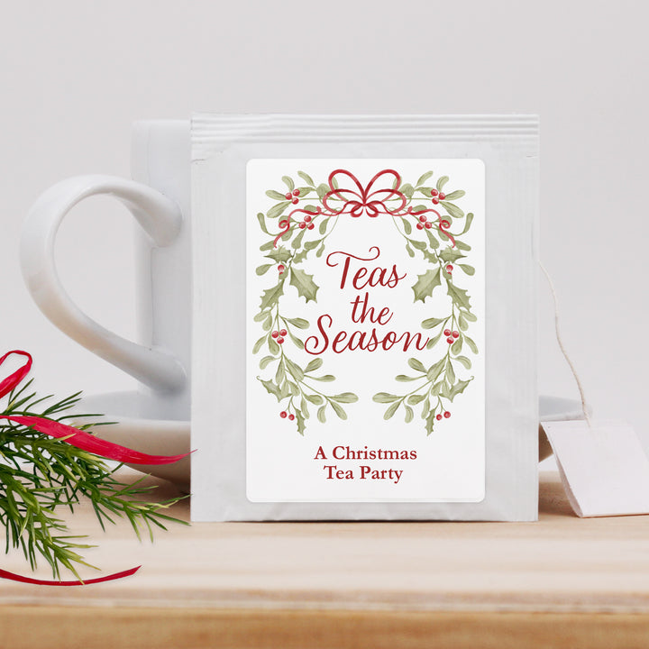 Teas the Season, Mistletoe & Bows Tea Bag Favors