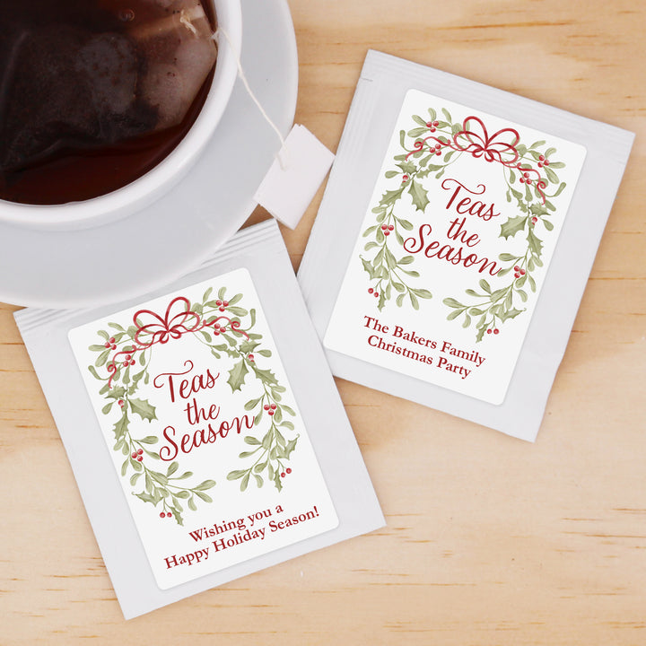 Teas the Season, Mistletoe & Bows Tea Bag Favors