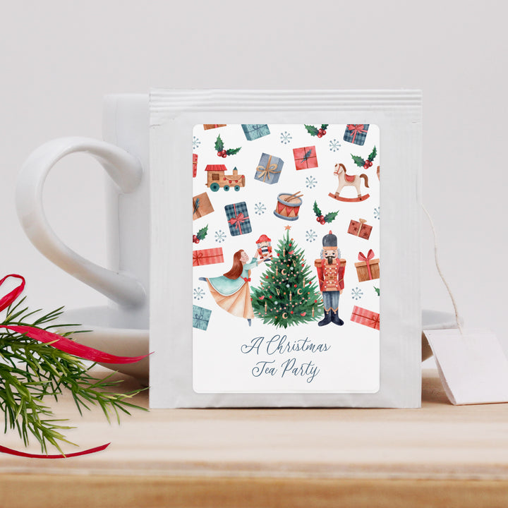 Personalized Christmas Tea Favors, Christmas Tea Party, Nutcracker
