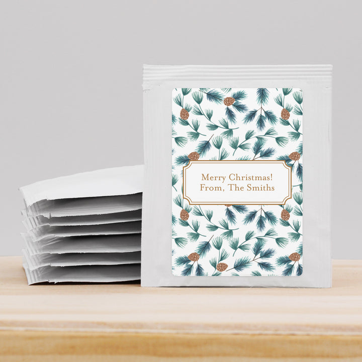 Personalized Christmas Tea Favors, Christmas Tea Party, Winter Patterns