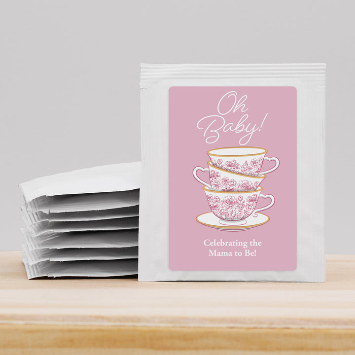 Baby Shower Tea Favors, French Toile, Chinoiserie Tea Cup Favors