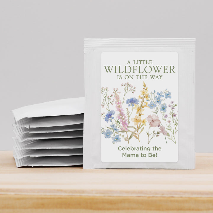 A Little Wildflower is on the Way, Baby Shower Tea Bags