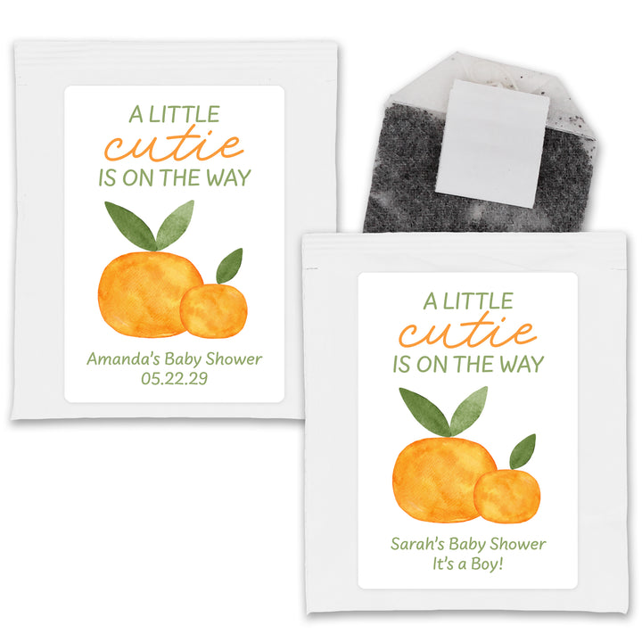 A Little Cutie is on the Way, Baby Shower Tea Bags