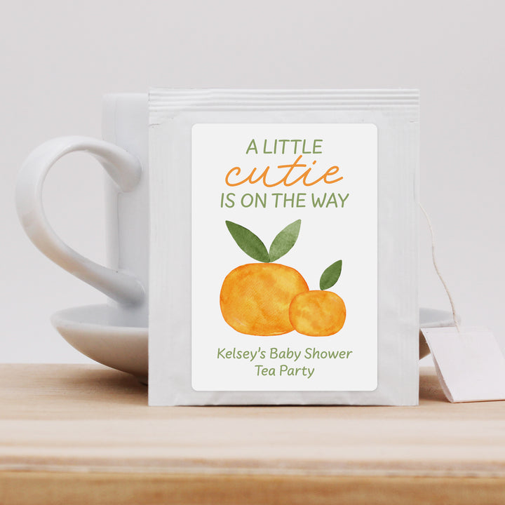 A Little Cutie is on the Way, Baby Shower Tea Bags
