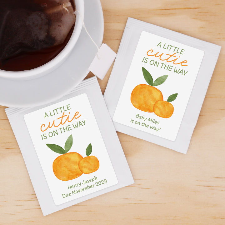 A Little Cutie is on the Way, Baby Shower Tea Bags
