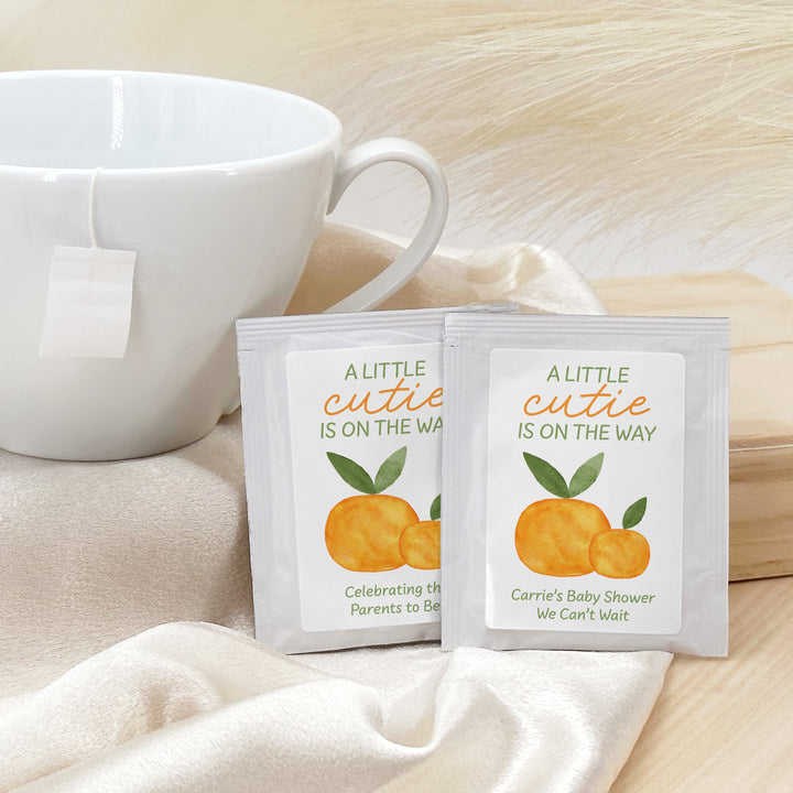 A Little Cutie is on the Way, Baby Shower Tea Bags