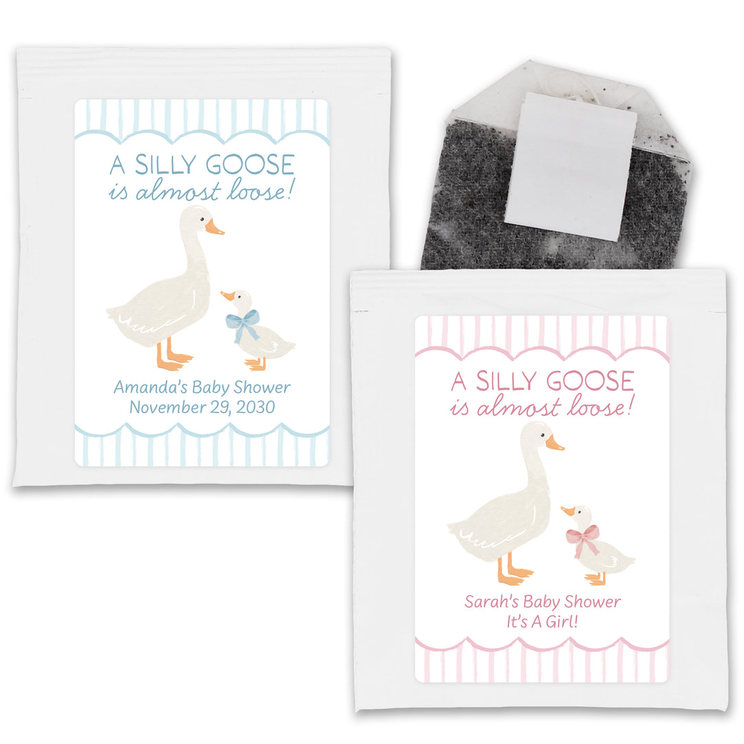 A Silly Goose is Almost Loose, Baby Shower Tea Bags