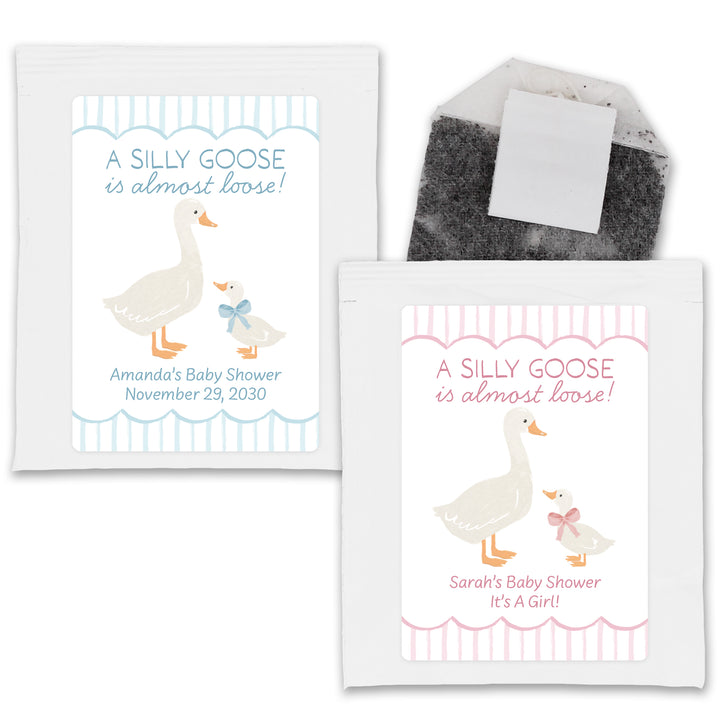 A Silly Goose is Almost Loose, Baby Shower Tea Bags