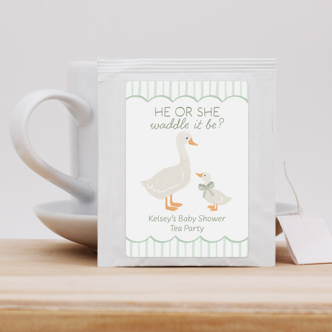 A Silly Goose is Almost Loose, Baby Shower Tea Bags