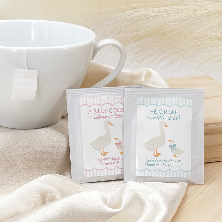 A Silly Goose is Almost Loose, Baby Shower Tea Bags