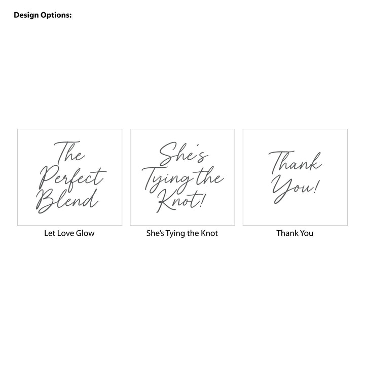 Wedding Favor Personalized Tea Bags, Hand Drawn Ribbon, Tying the Knot