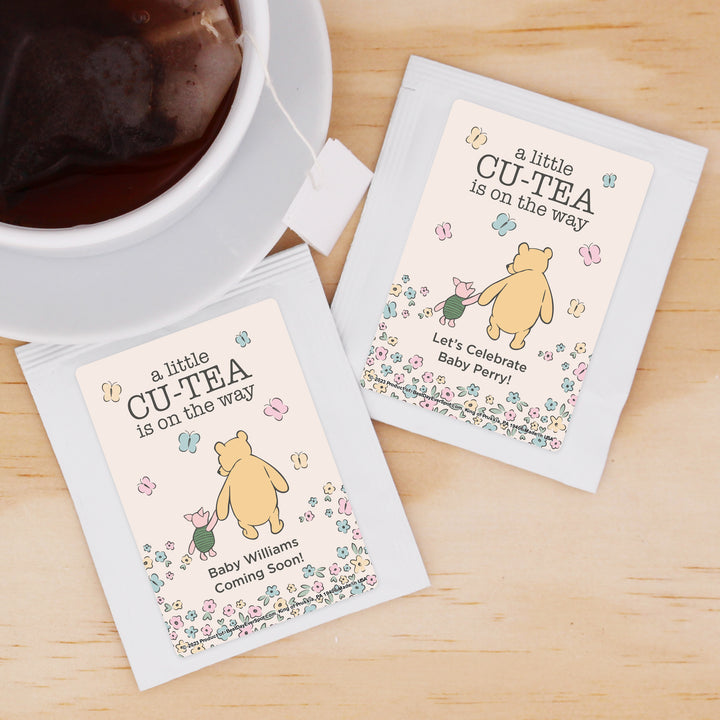 Winnie the Pooh Baby Shower Tea Bags, Baby Shower Favors, Baby Shower Tea, A Little Cu-Tea is on the Way, Pooh and Piglet