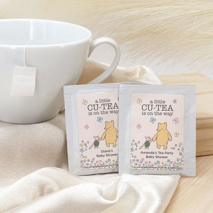 Winnie the Pooh Baby Shower Tea Bags, Baby Shower Favors, Baby Shower Tea, A Little Cu-Tea is on the Way, Pooh and Piglet