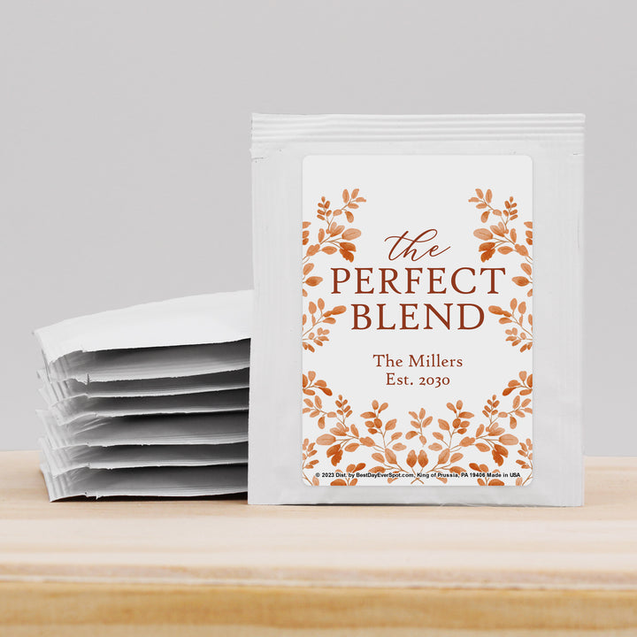 The Perfect Blend Tea Wedding Favors, Fall Bridal Shower Tea Party, Autumn Leaves