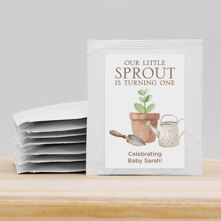Little Sprout Birthday, Our Little Sprout is Turning One, Birthday Tea Bags