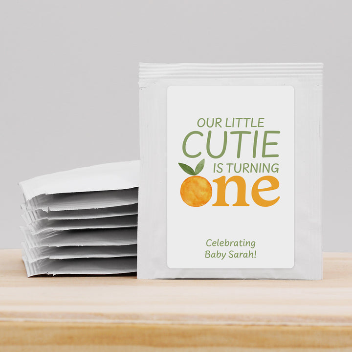 Little Cutie Birthday, Our Little Cutie is Turning One, Birthday Tea Bags