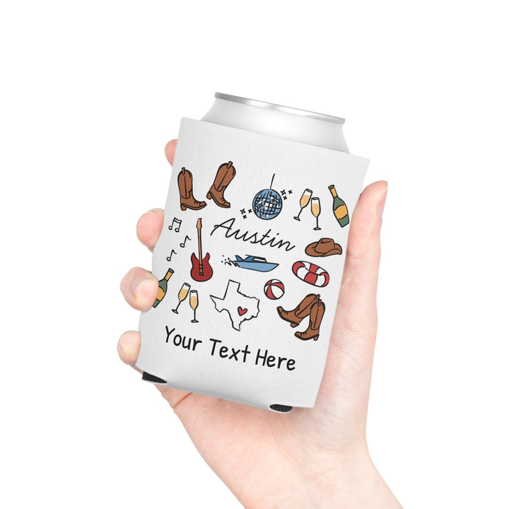 Austin Can Cooler — Personalized Bachelorette Party Can Cooler