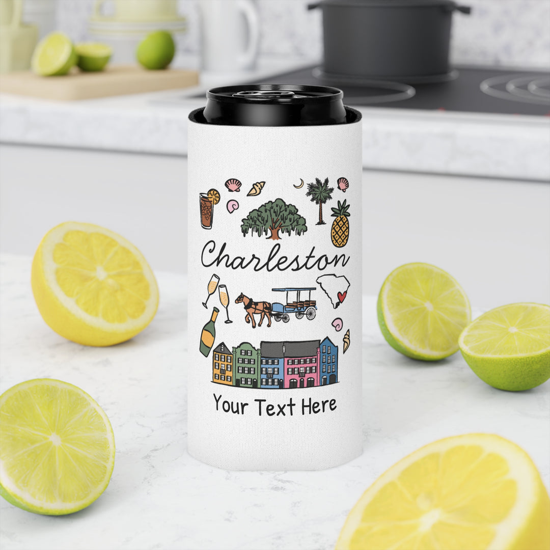 Charleston Can Cooler — Personalized Bachelorette Party Can Cooler