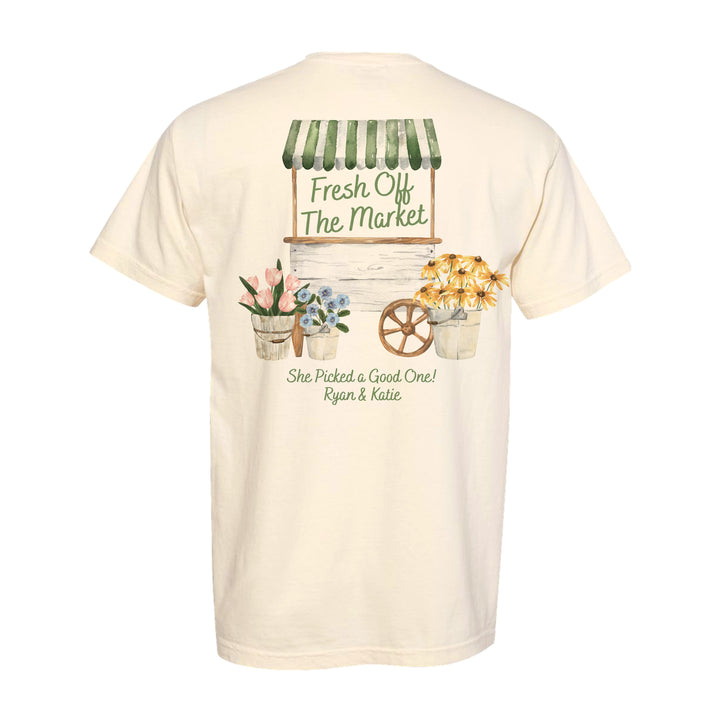Fresh Off the Market Bridal Shower, Bridal Shower Shirt, Two-Sided Design, T-Shirt