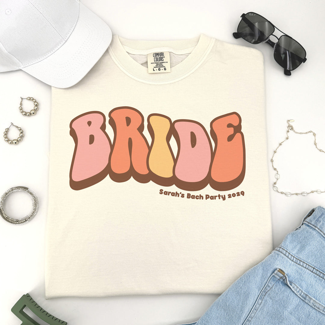 Retro Bride Shirt, Wife of the Party, Bridesmaid Gift, T-Shirt