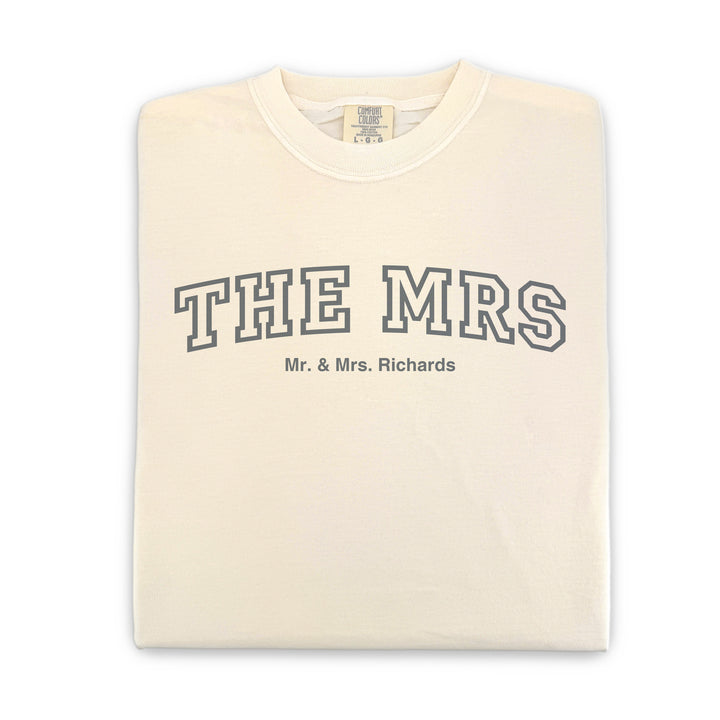 Collegiate Bride Shirt, Wifey, The Mrs, T-Shirt