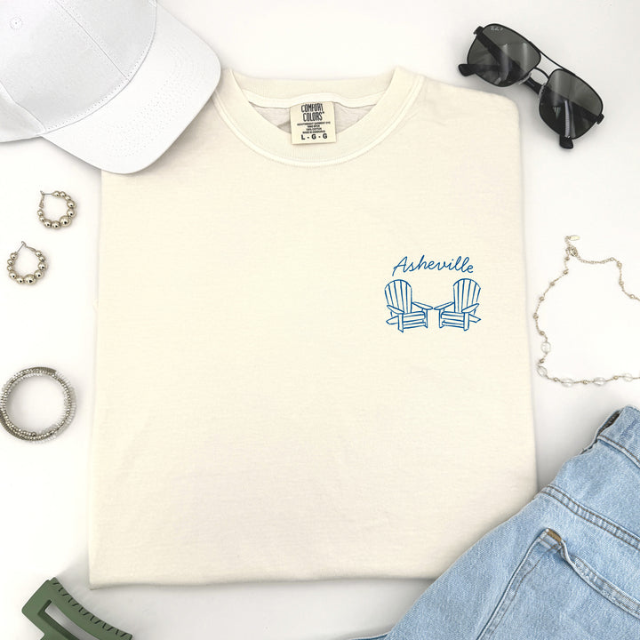 Asheville Bachelorette Doodle, Girls Trip Tee, Two-Sided Design, T-Shirt