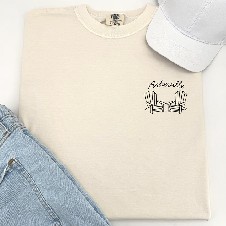 Asheville Bachelorette Doodle, Girls Trip Tee, Two-Sided Design, T-Shirt