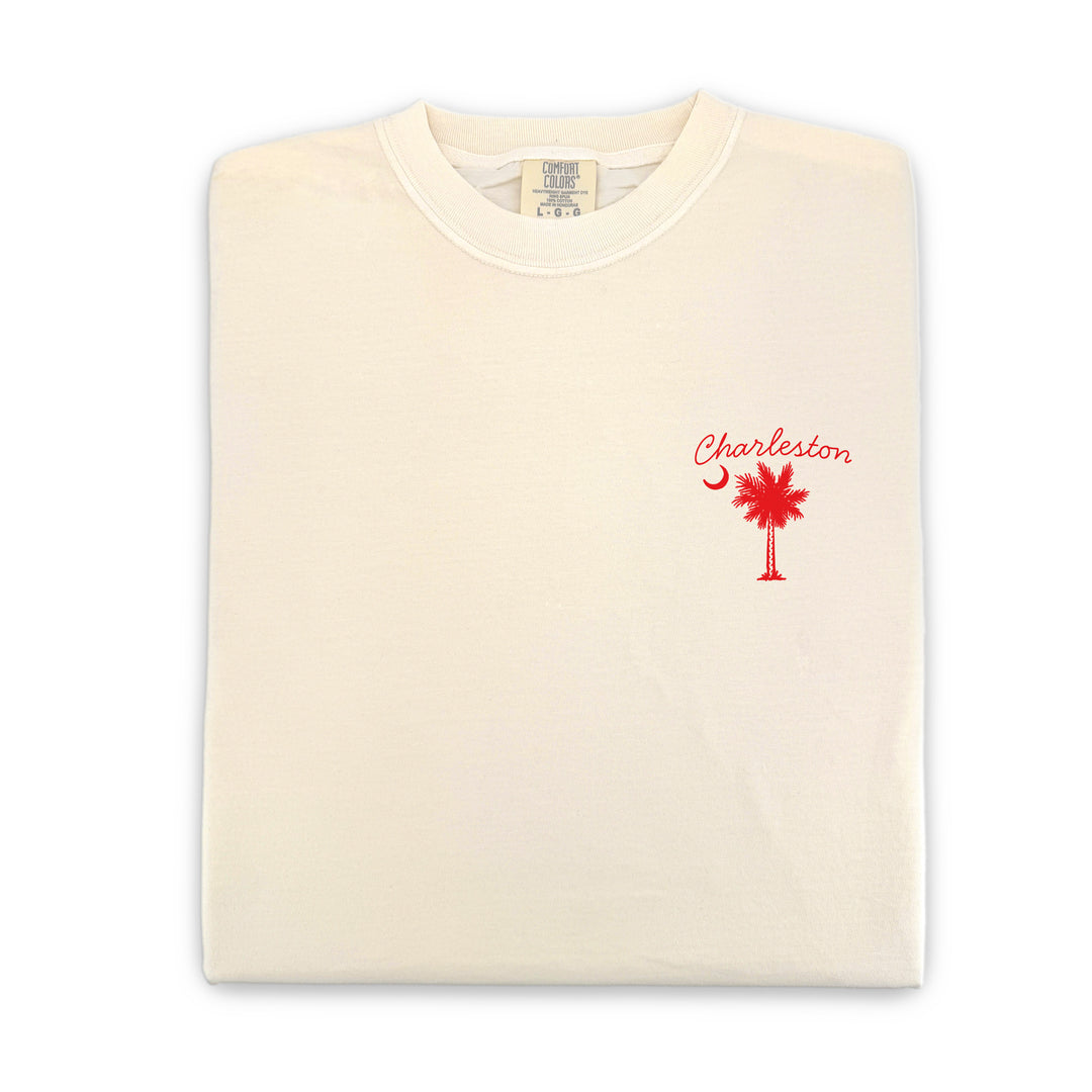 Charleston Bachelorette Doodle, Girls Trip Tee, Two-Sided Design, T-Shirt