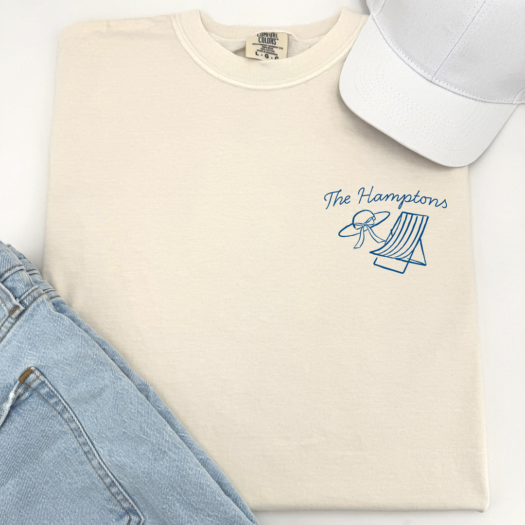 The Hamptons Bachelorette Doodle, Girls Trip Tee, Two-Sided Design, T-Shirt