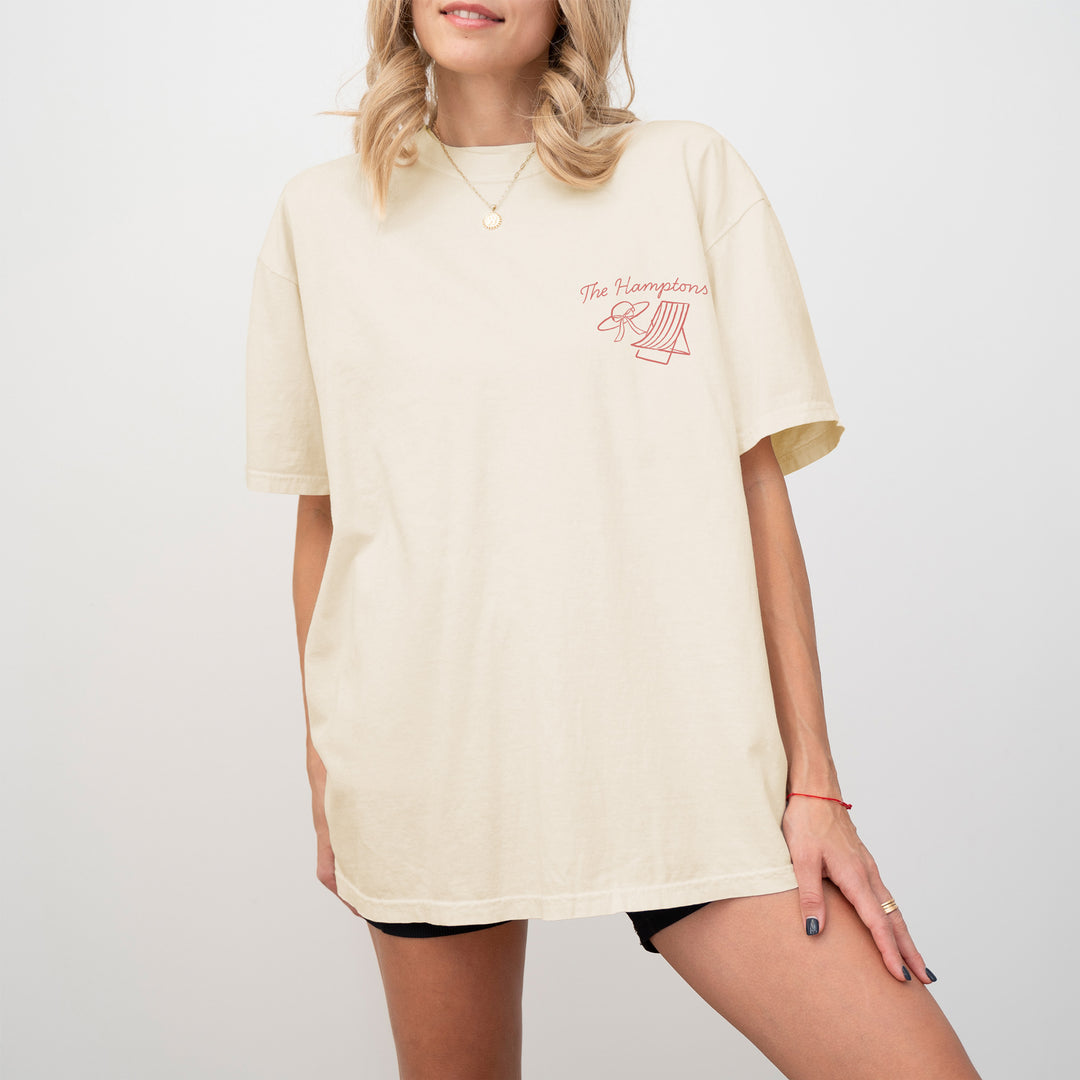 The Hamptons Bachelorette Doodle, Girls Trip Tee, Two-Sided Design, T-Shirt