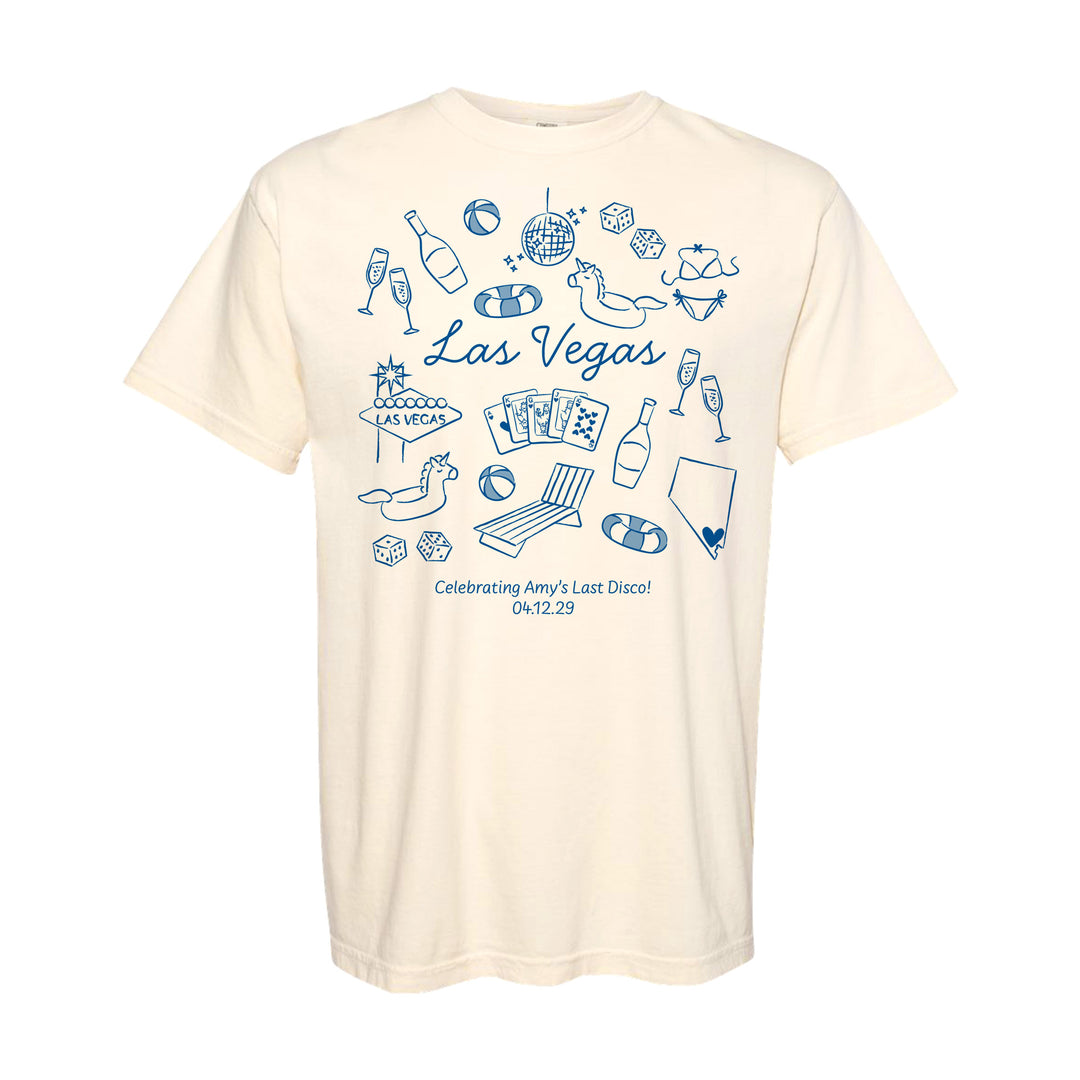 Las Vegas Bachelorette Doodle, Girls Trip, One-Sided Design on Front, T-Shirt