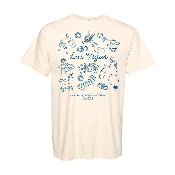 Las Vegas Bachelorette Doodle, Girls Trip, One-Sided Design on Front, T-Shirt