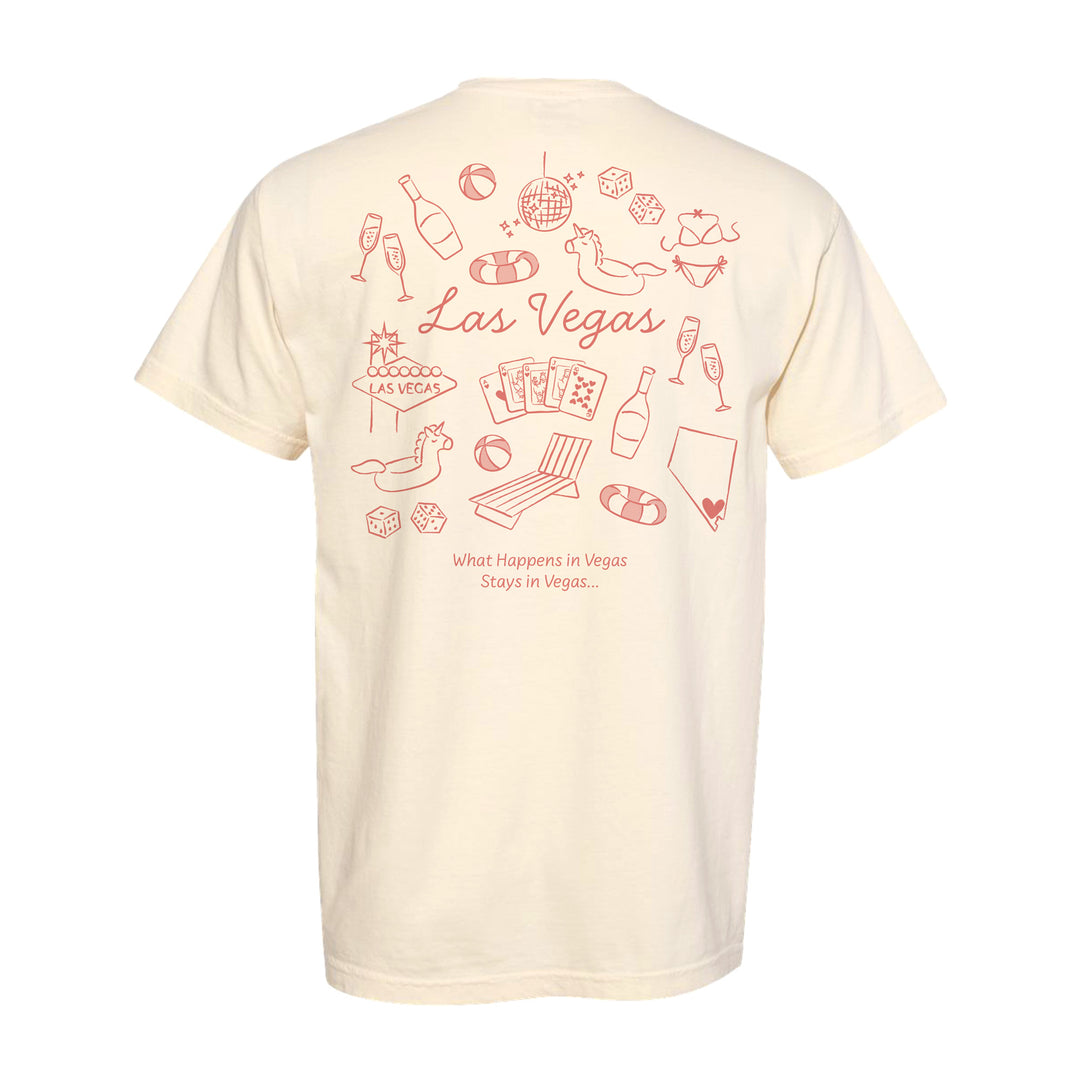 Las Vegas Bachelorette Doodle, Girls Trip, Two-Sided Design, T-Shirt
