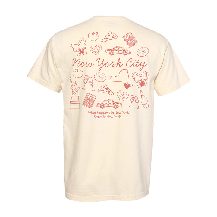 New York City Bachelorette Doodle, Girls Trip Tee, Two-Sided Design, T-Shirt