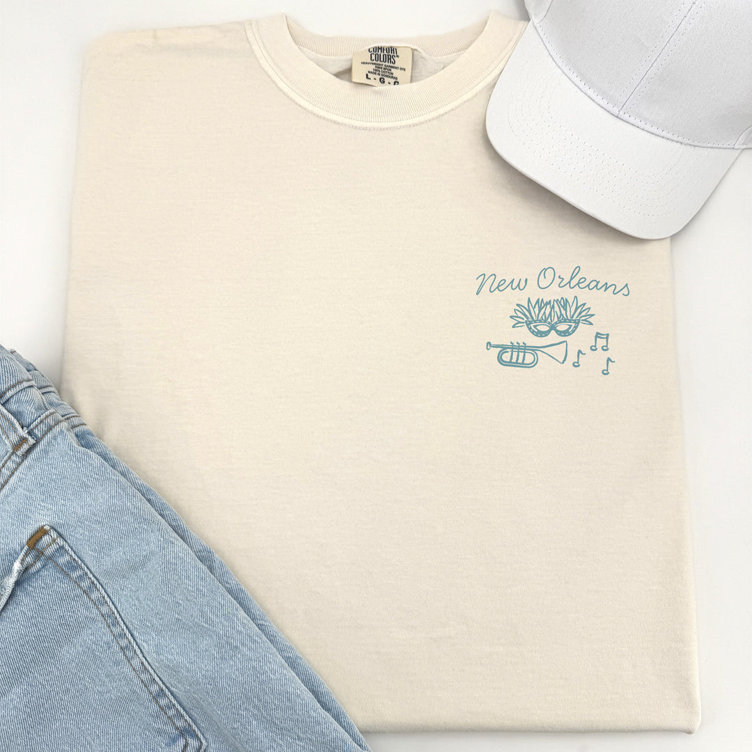 New Orleans Bachelorette Doodle, Girls Trip Tee, Two-Sided Design, T-Shirt