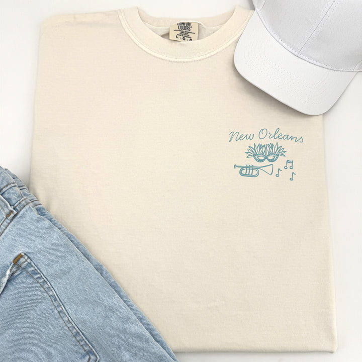 New Orleans Bachelorette Doodle, Girls Trip Tee, Two-Sided Design, T-Shirt