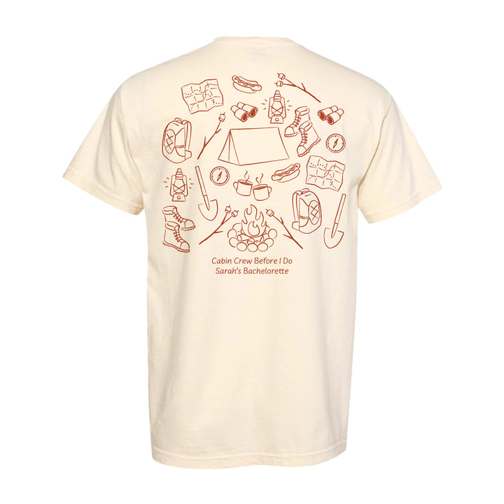 Camp Bachelorette Doodle, Girls Trip Tee, Two-Sided Design, T-Shirt