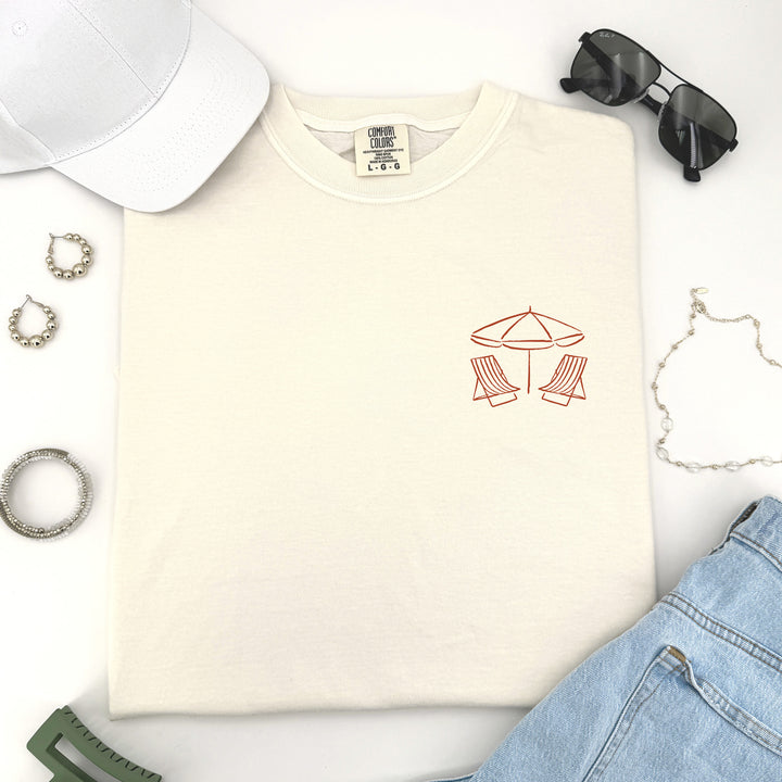 Beach Bachelorette Doodle, Girls Trip, Two-Sided Design, T-Shirt