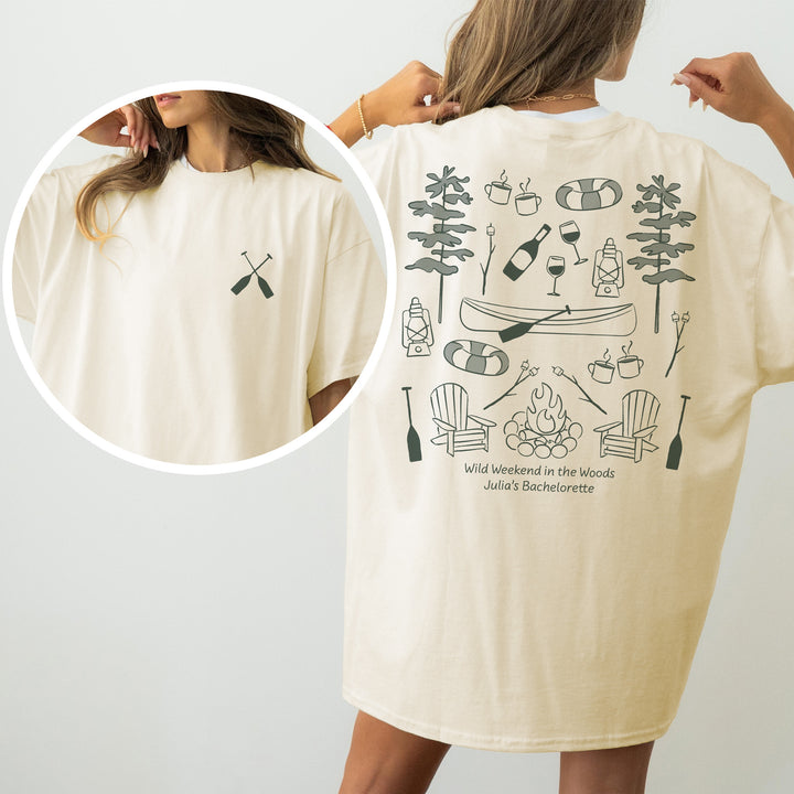 Lake Bachelorette Doodle, Girls Trip Tee, Two-Sided Design, T-Shirt