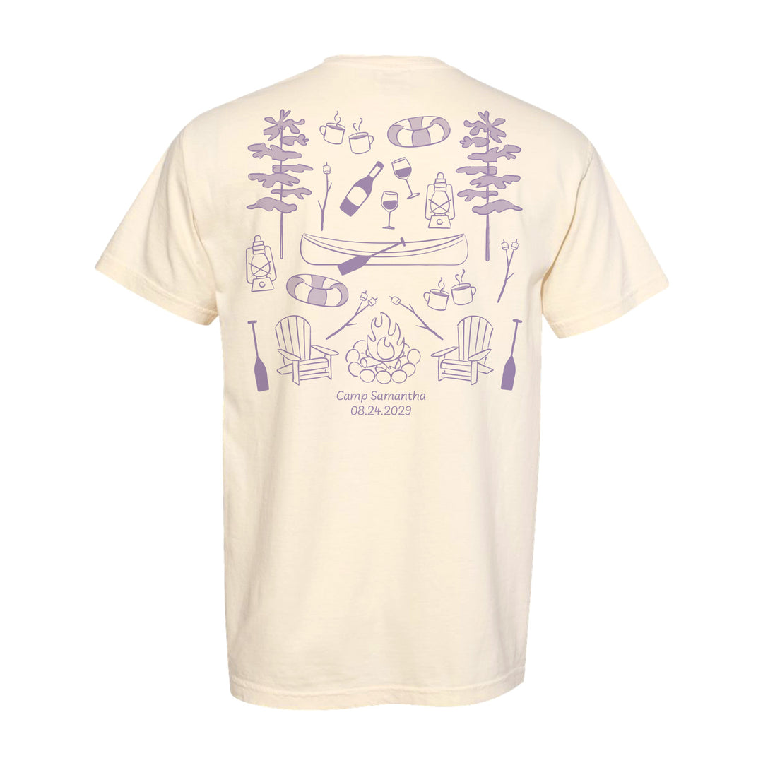 Lake Bachelorette Doodle, Girls Trip Tee, Two-Sided Design, T-Shirt